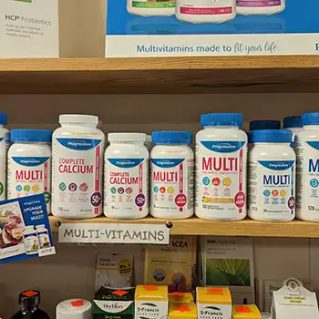 Photo of multivitamins on the shelf